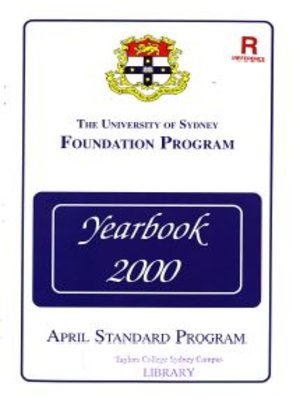 cover image of Taylors College Sydney Campus Yearbook April Standard Program 2000